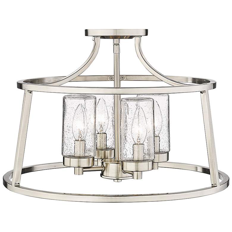 Image 1 Millennium Lighting Errol 4 Light Semi-Flush Mount Nickel