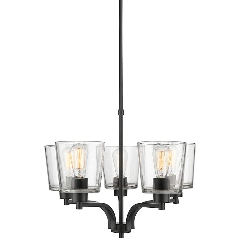Image 1 Millennium Lighting Evalon 5 Light Chandelier Fixture in Matte Black
