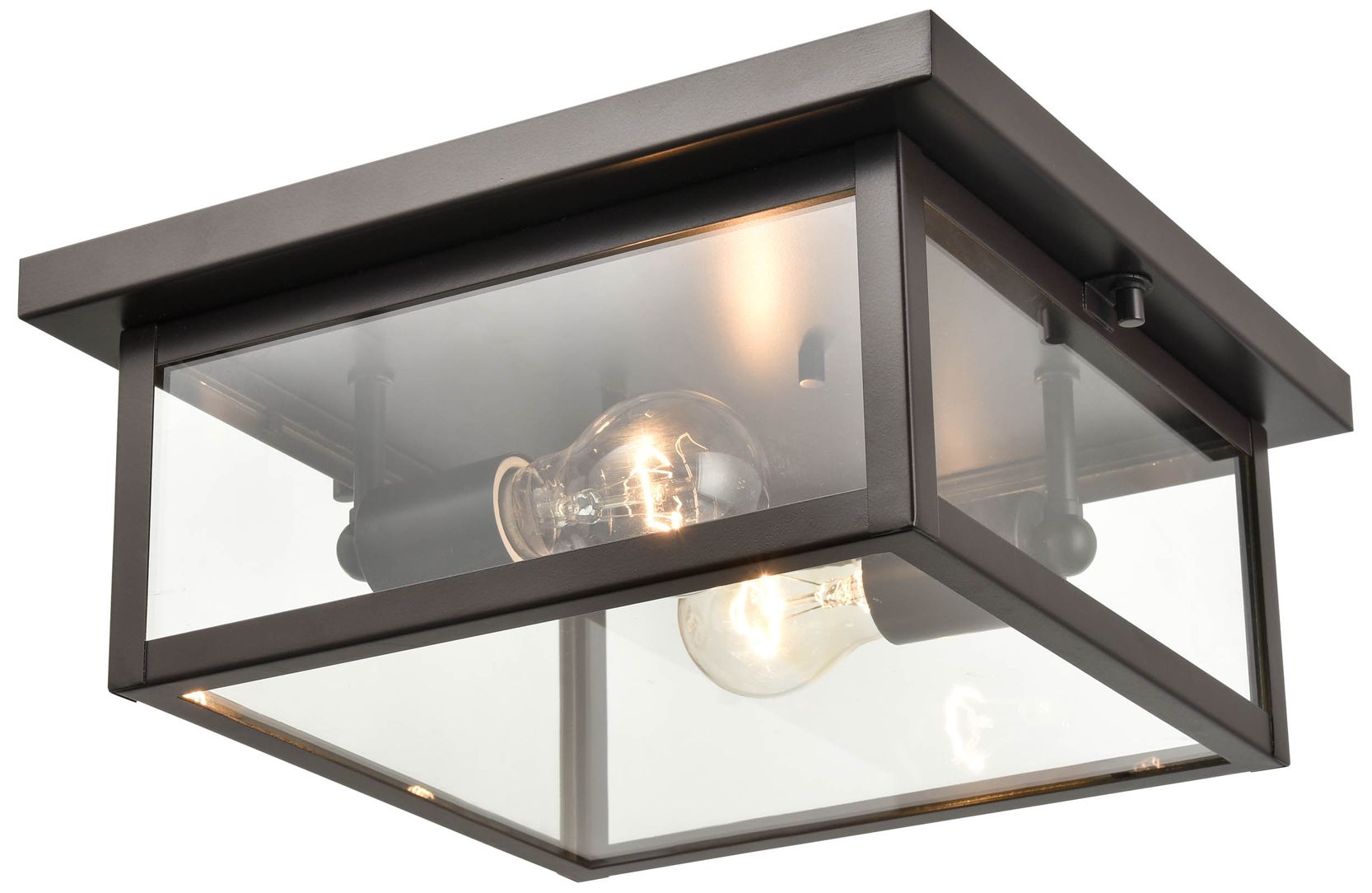 Image 3 Millennium Lighting Evanton 2 Light Outdoor Flush Mount Bronze more views