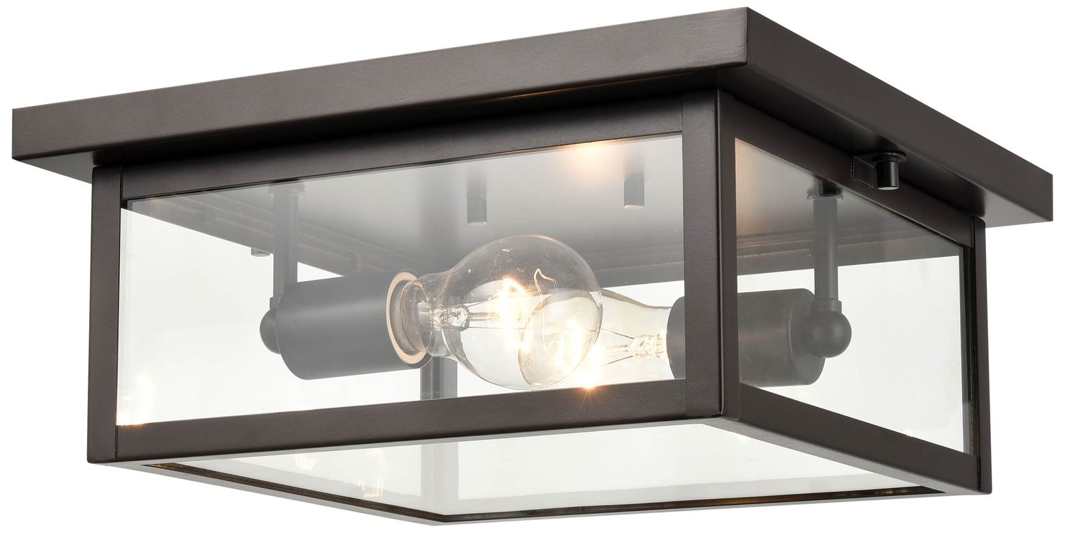 Image 4 Millennium Lighting Evanton 2 Light Outdoor Flush Mount Bronze more views