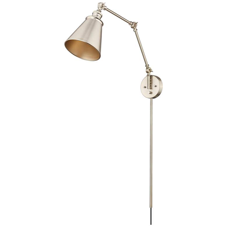 Image 1 Millennium Lighting Evonne 1 Light Swing Arm Sconce in Modern Gold