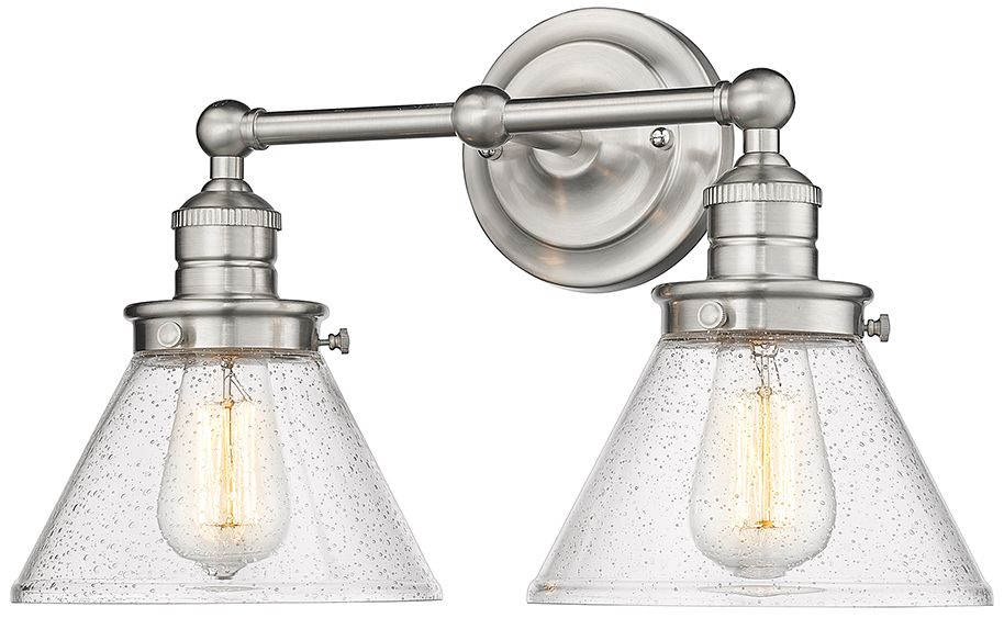 Image 2 Millennium Lighting Eyden 2 Light Vanity Fixture in Brushed Nickel more views