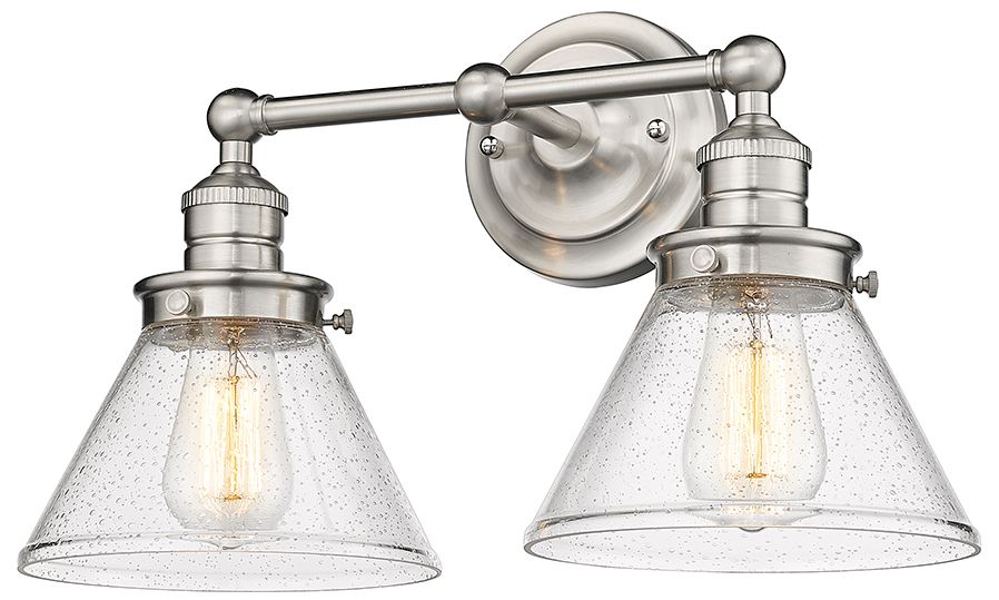 Image 3 Millennium Lighting Eyden 2 Light Vanity Fixture in Brushed Nickel more views