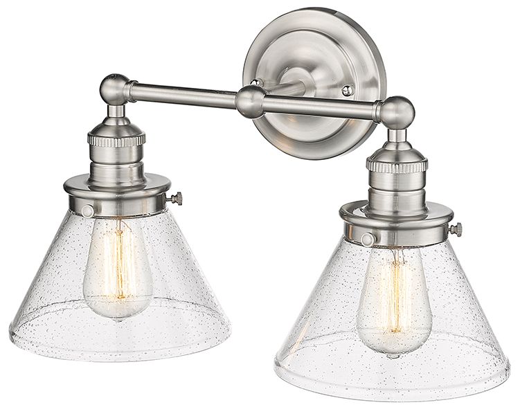 Image 4 Millennium Lighting Eyden 2 Light Vanity Fixture in Brushed Nickel more views