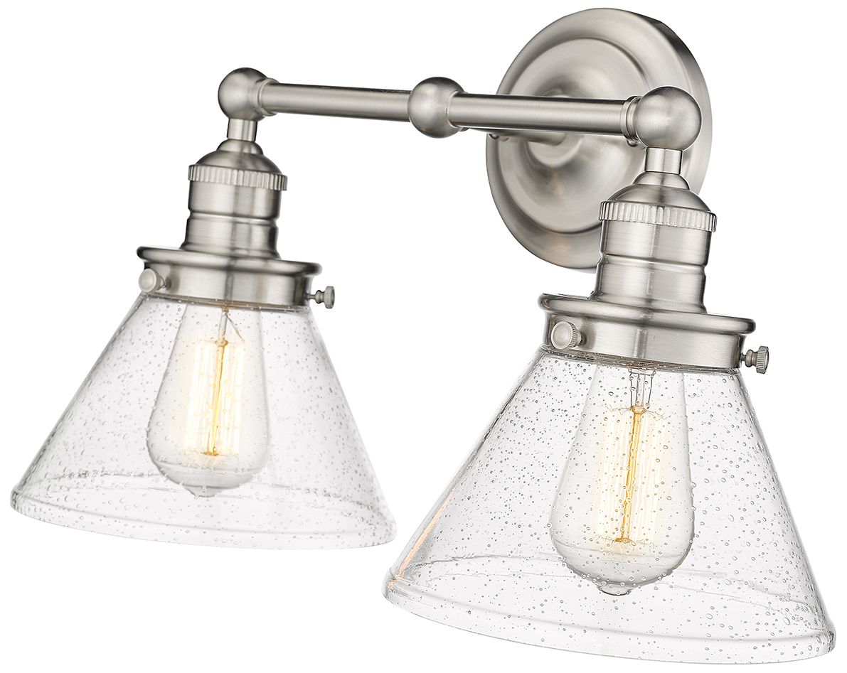 Image 5 Millennium Lighting Eyden 2 Light Vanity Fixture in Brushed Nickel more views