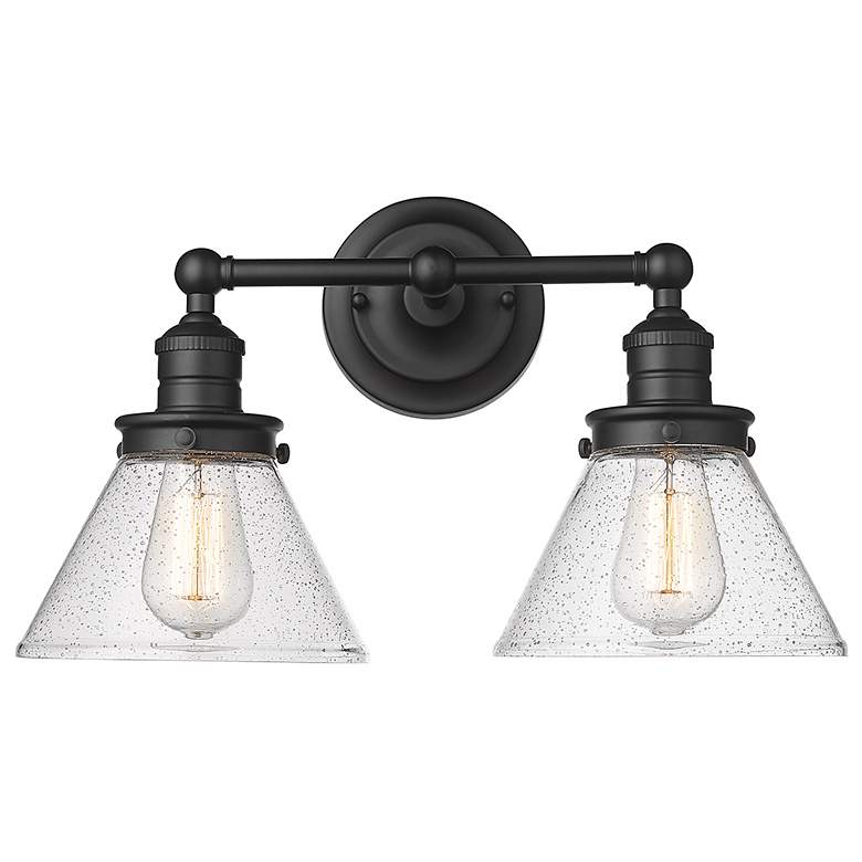 Image 1 Millennium Lighting Eyden 2 Light Vanity Fixture in Matte Black