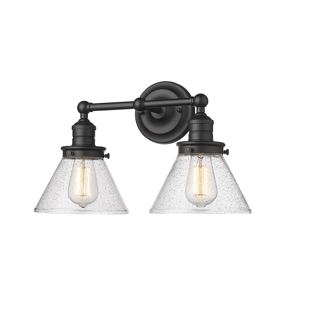 Image 2 Millennium Lighting Eyden 2 Light Vanity Fixture in Matte Black more views