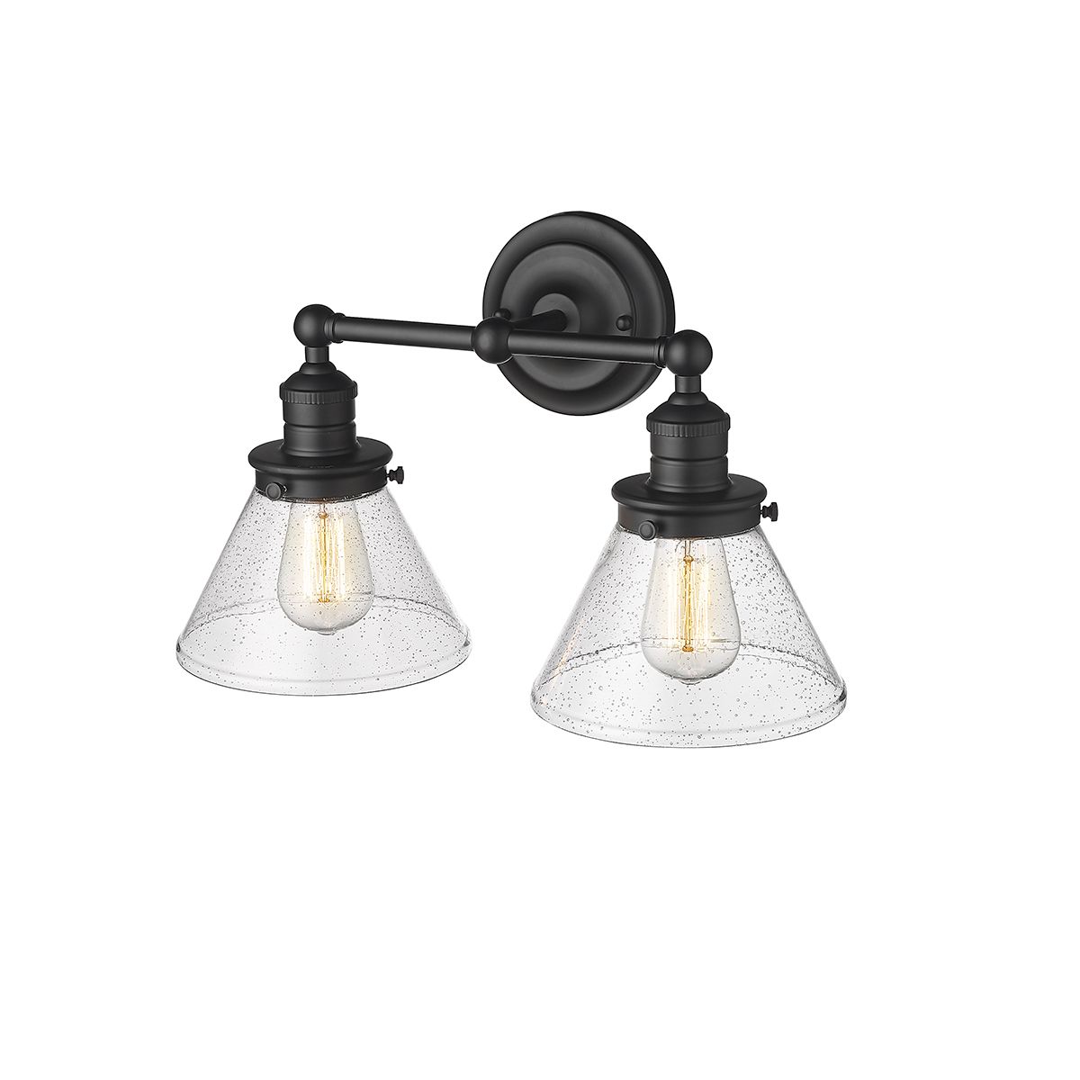Image 4 Millennium Lighting Eyden 2 Light Vanity Fixture in Matte Black more views