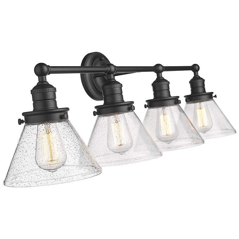 Image 1 Millennium Lighting Eyden 4 Light Vanity Fixture in Matte Black