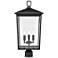 Millennium Lighting Fetterton 3 Light Outdoor Post Lantern Black