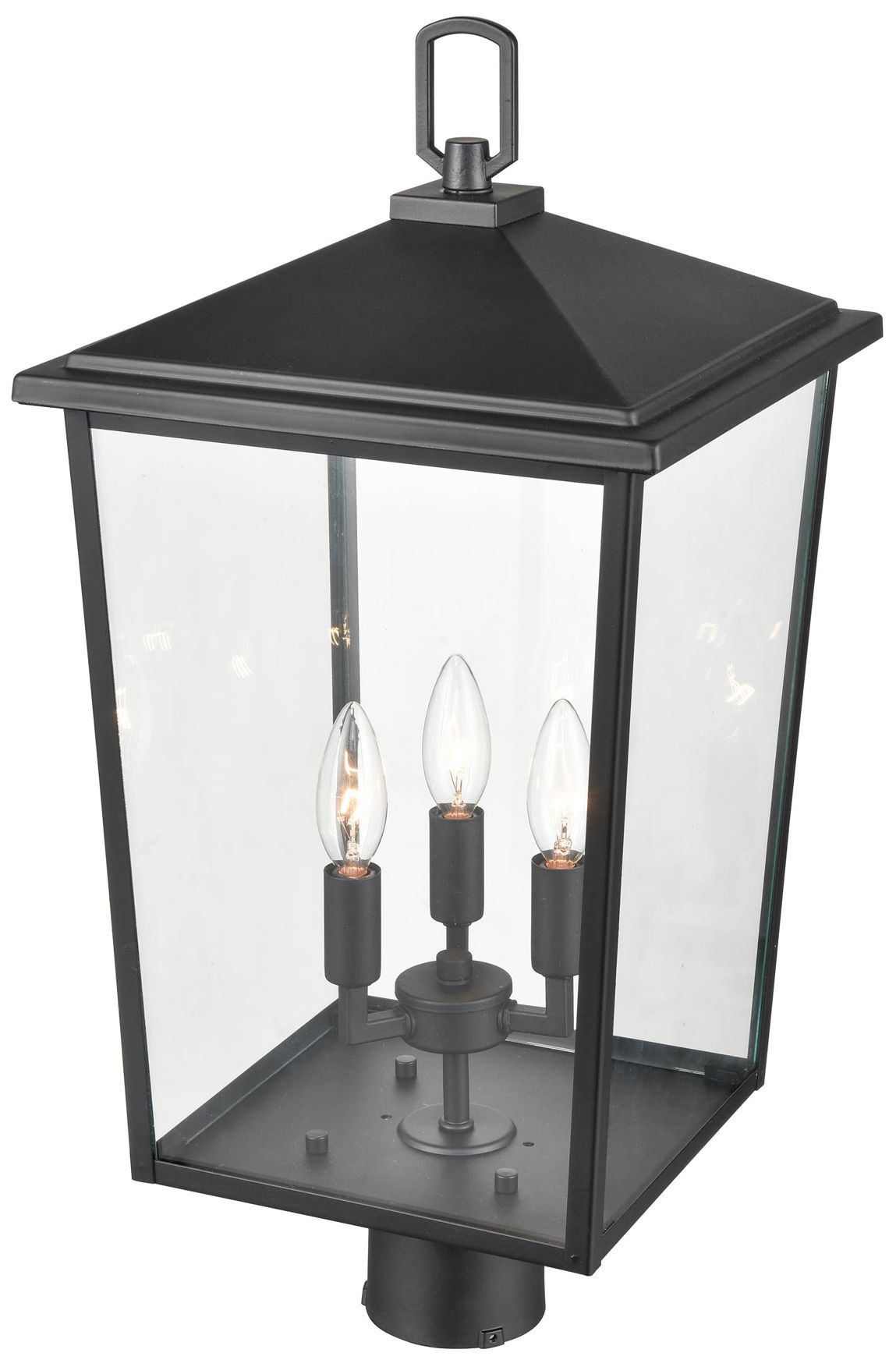 Thumbnail3 of Millennium Lighting Fetterton 3 Light Outdoor Post Lantern Black more views