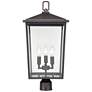 Millennium Lighting Fetterton 3 Light Outdoor Post Lantern Bronze