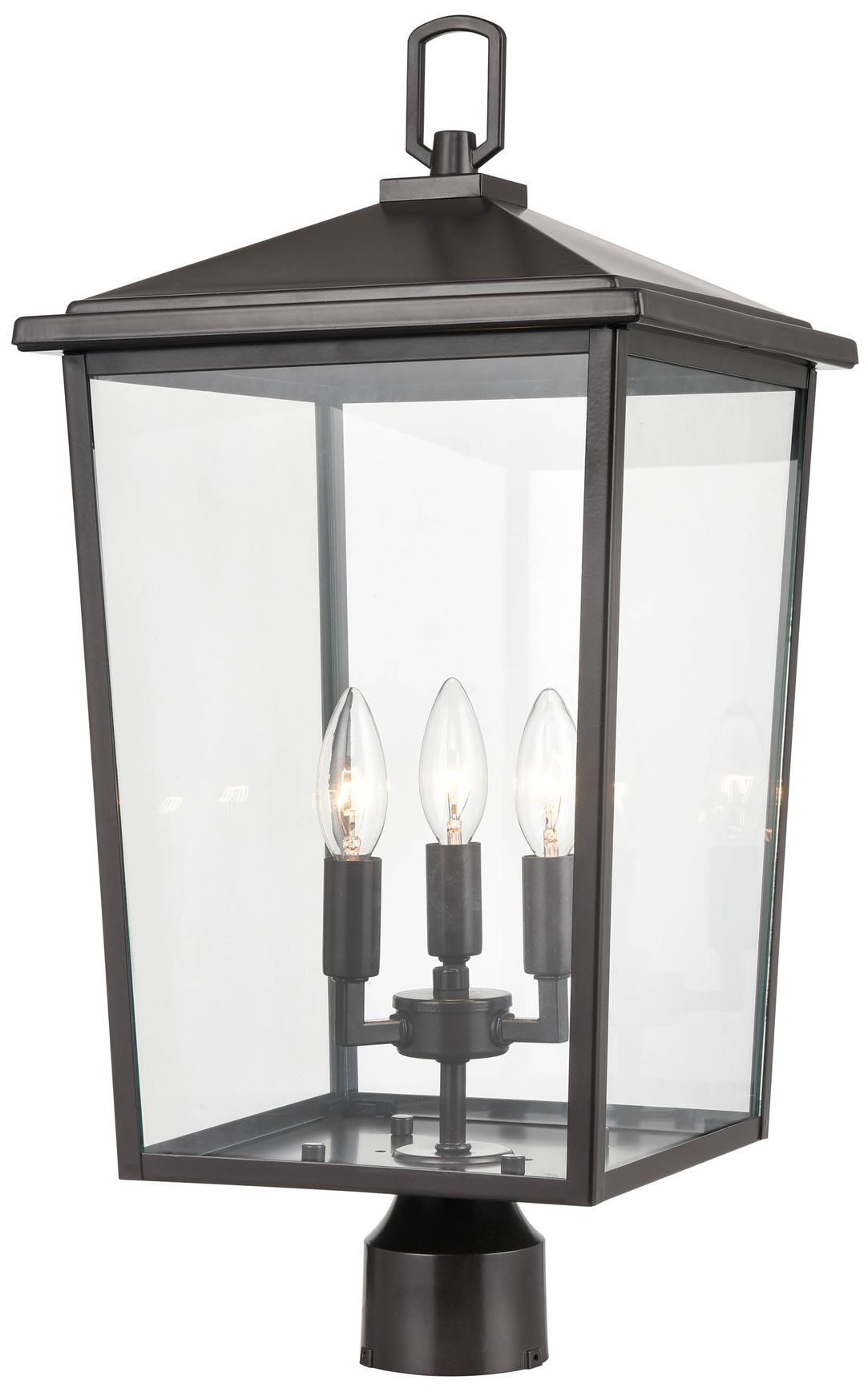 Thumbnail2 of Millennium Lighting Fetterton 3 Light Outdoor Post Lantern Bronze more views