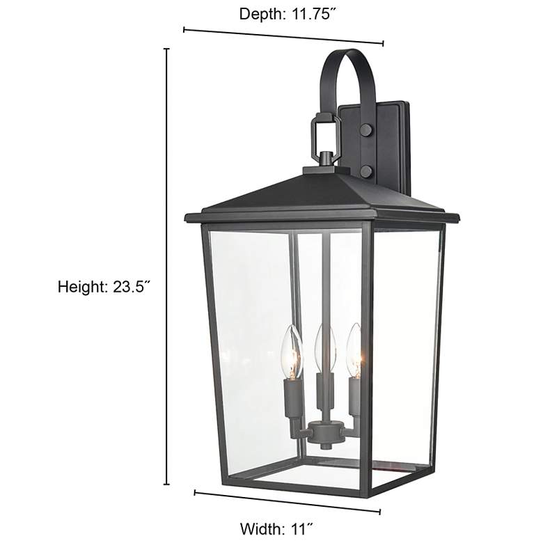 Image 6 Millennium Lighting Fetterton 3 Light Outdoor Wall Sconce Black more views