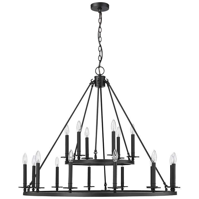 Millennium Lighting Florence 18 Light Chandelier Fixture Matte Black