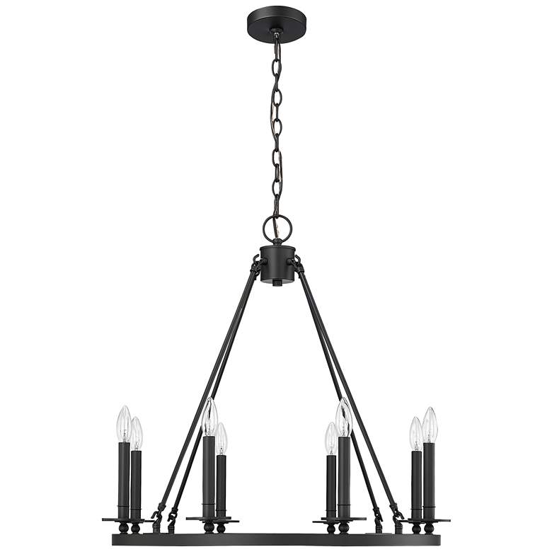 Image 1 Millennium Lighting Florence 8 Light Chandelier Fixture Matte Black