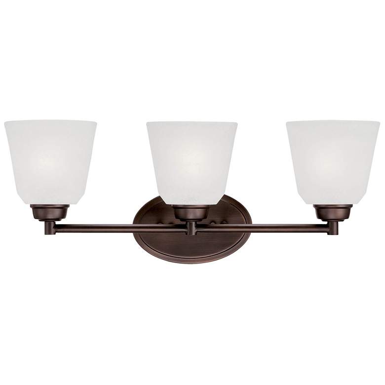 Image 1 Millennium Lighting Franklin 3 Light Vanity Fixture in Rubbed Bronze