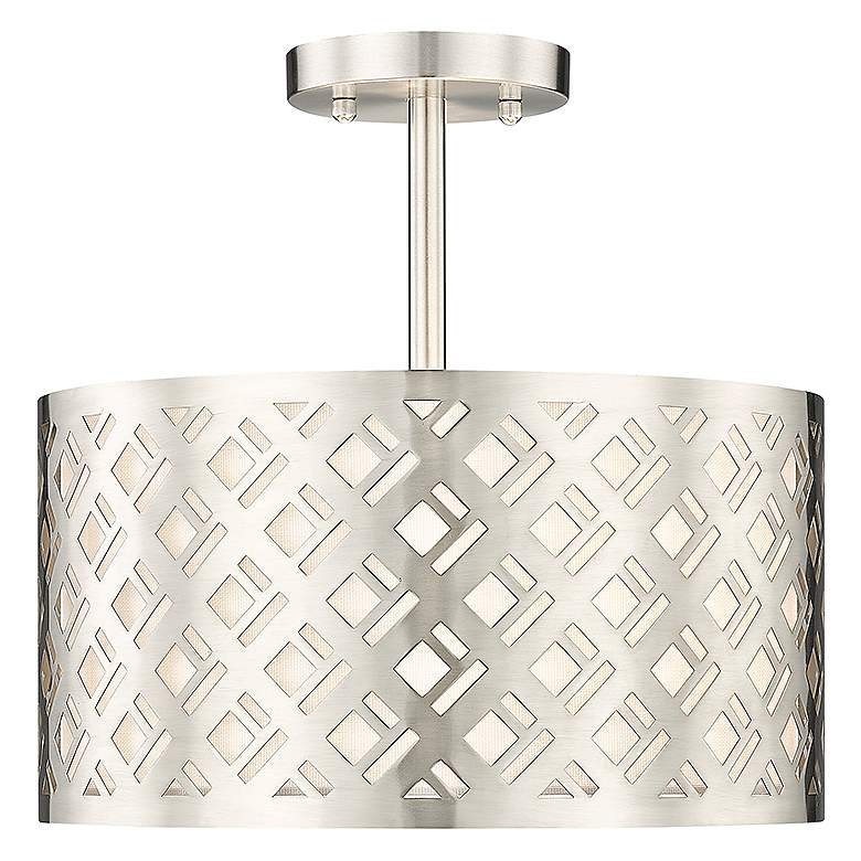 Image 1 Millennium Lighting Gracelan 2 Light Semi-Flush Mount Brushed Nickel