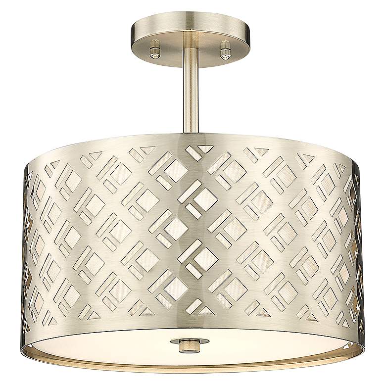 Image 1 Millennium Lighting Gracelan 2 Light Semi-Flush Mount in Modern Gold