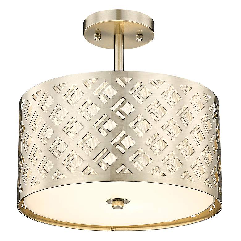 Image 4 Millennium Lighting Gracelan 2 Light Semi-Flush Mount in Modern Gold more views