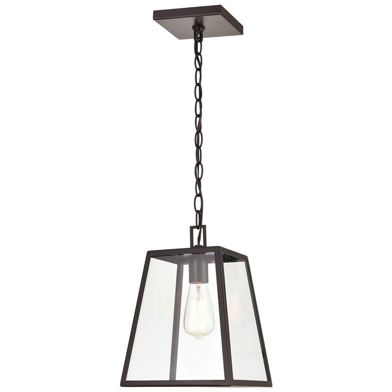 Image 1 Millennium Lighting Grant 1 Light Outdoor Pendant in Powder Coat Bronze
