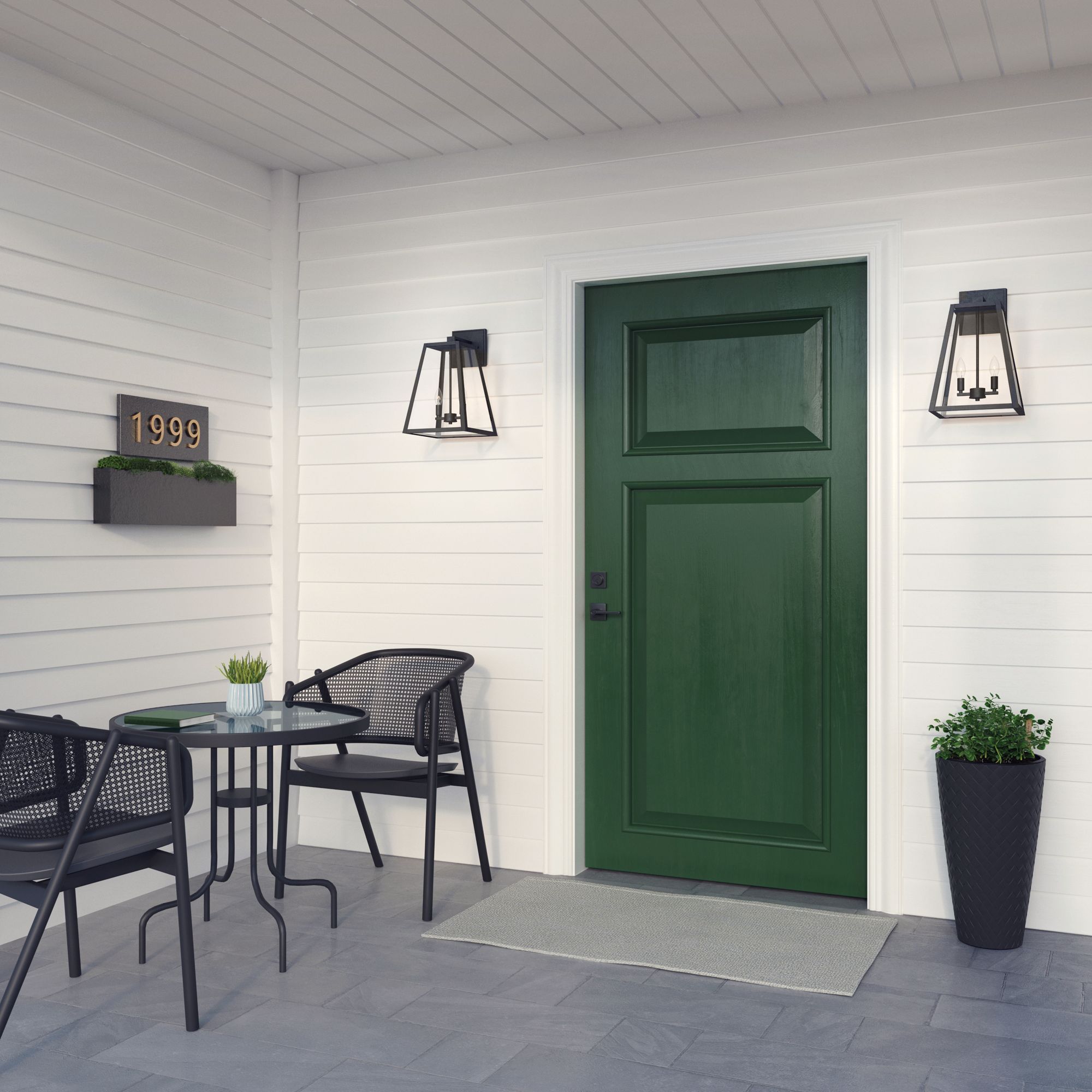 Image 6 Millennium Lighting Grant 2 Light Outdoor Sconce in Black more views