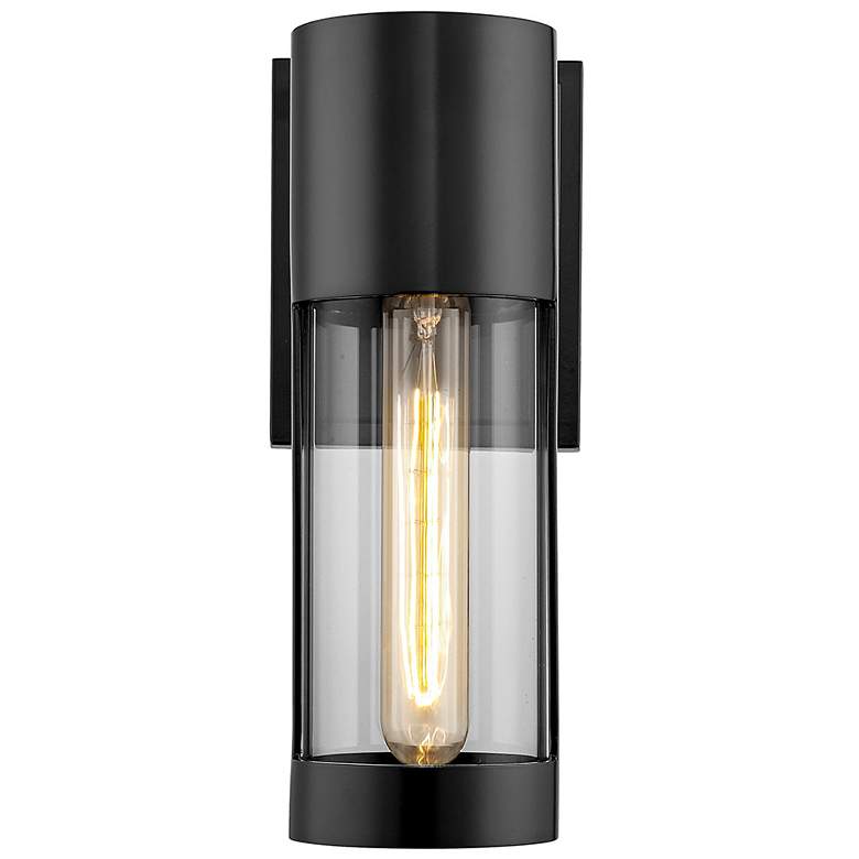 Image 1 Millennium Lighting Hester 1 Light Outdoor Wall Sconce Powder Coat Black
