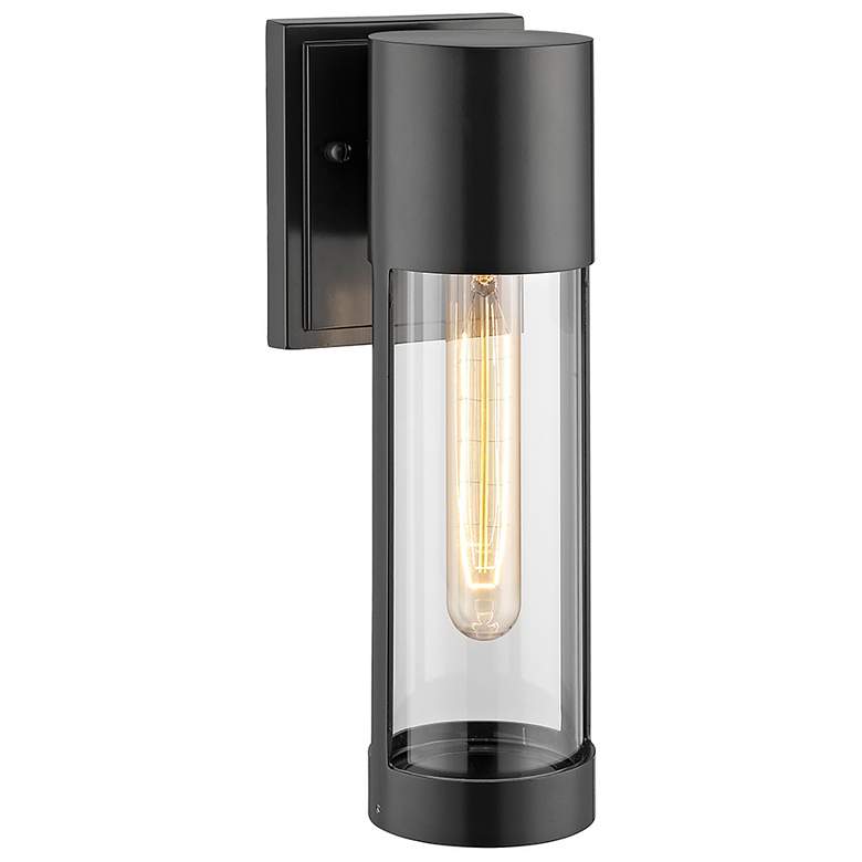 Image 1 Millennium Lighting Hester 1 Light Outdoor Wall Sconce Powder Coat Black