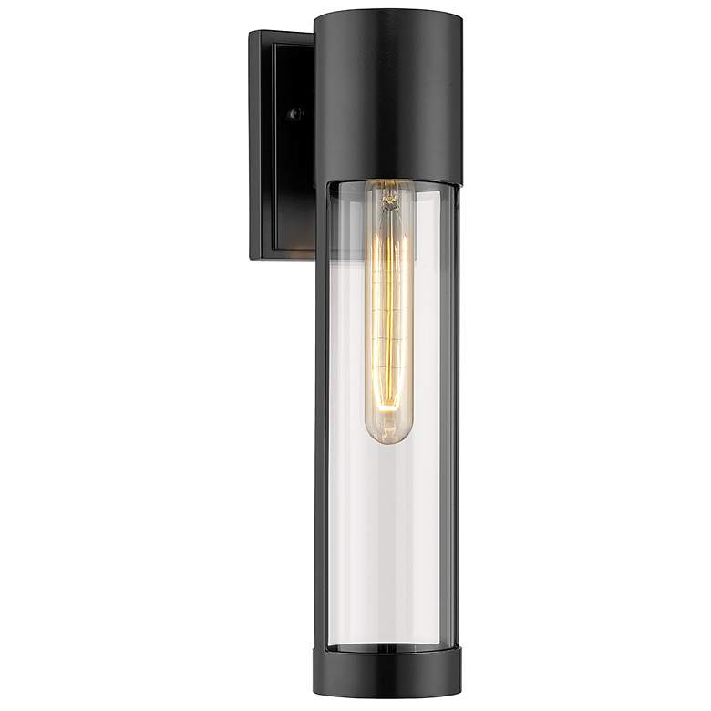 Image 1 Millennium Lighting Hester 1 Light Outdoor Wall Sconce Powder Coat Black