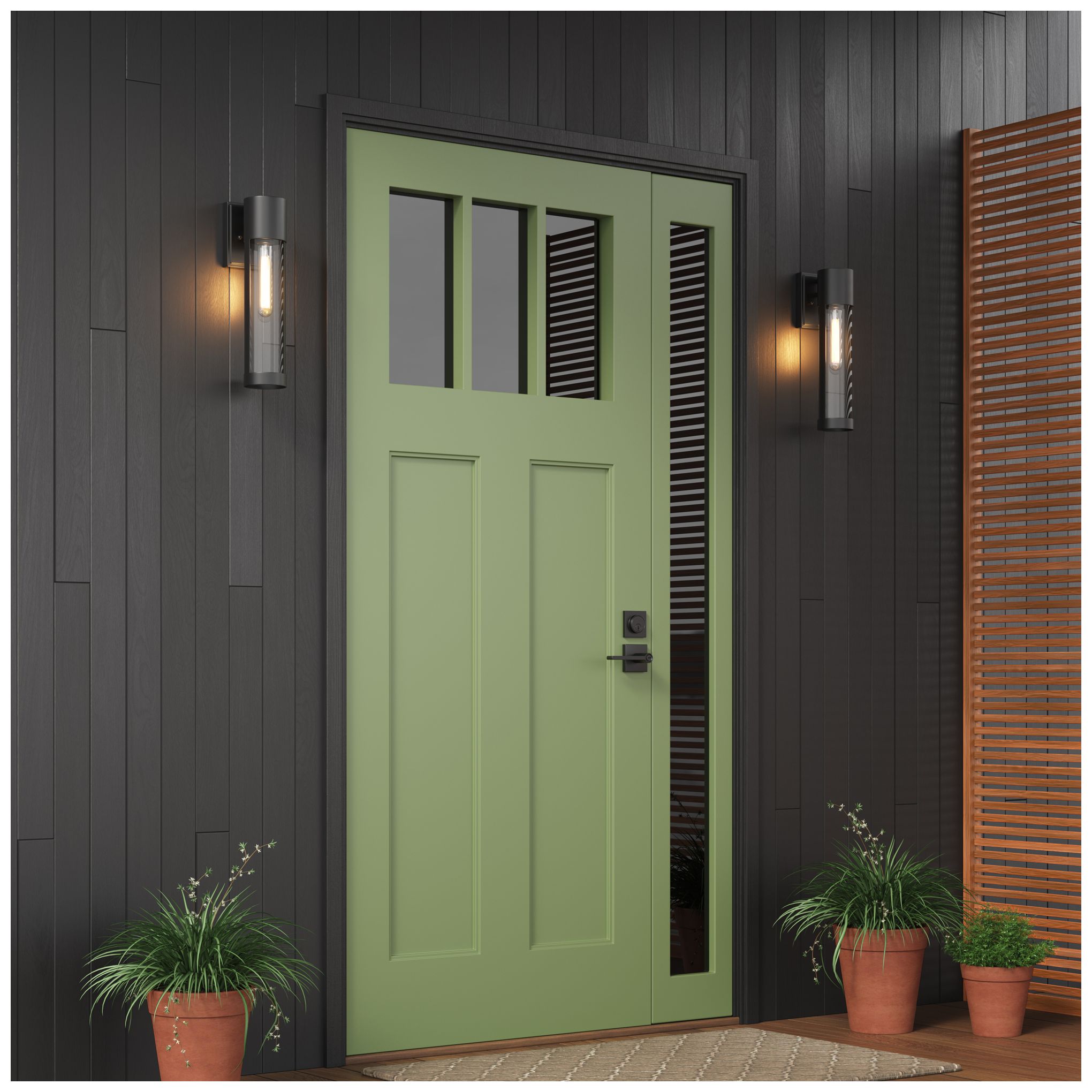 Image 6 Millennium Lighting Hester 1 Light Outdoor Wall Sconce Powder Coat Black more views