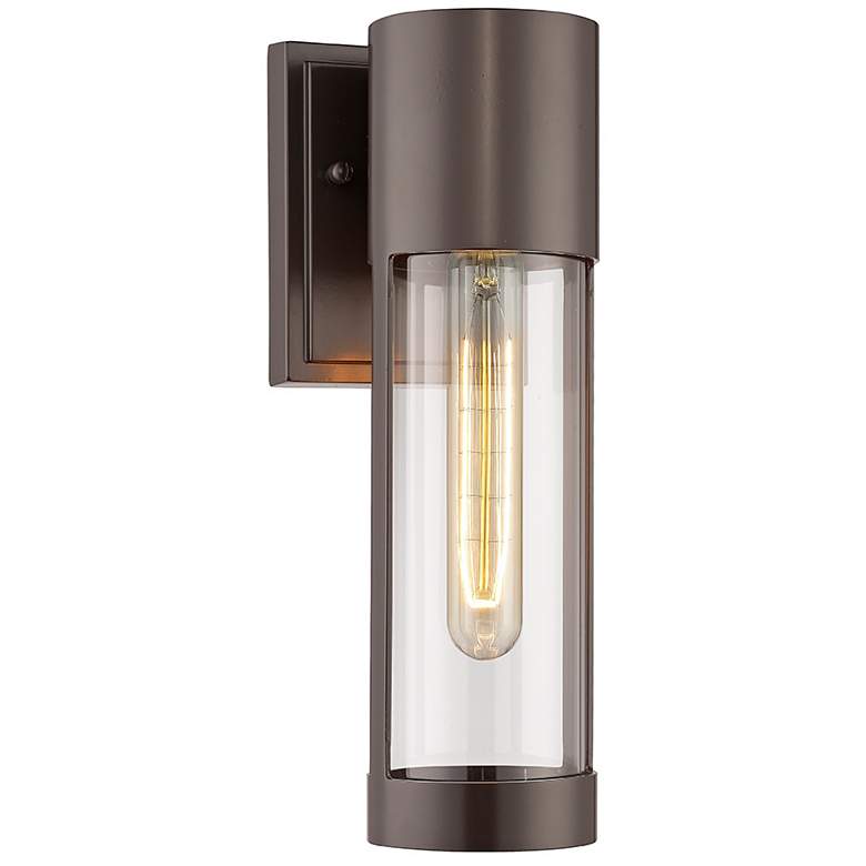 Image 1 Millennium Lighting Hester 1 Light Outdoor Wall Sconce Powder Coat Bronze