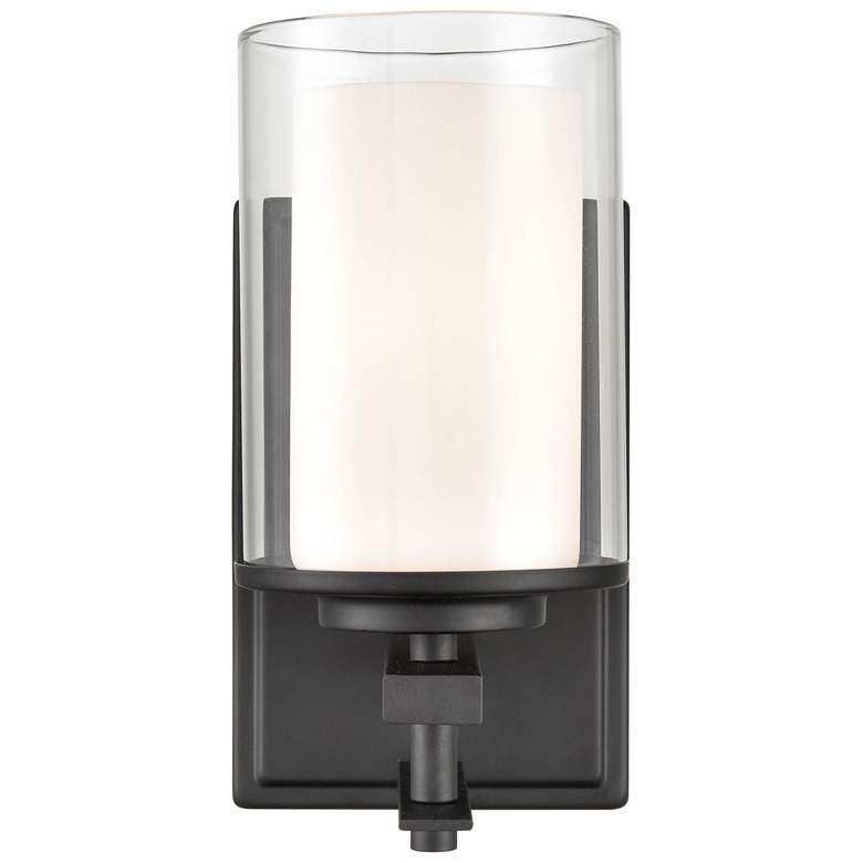 Image 1 Millennium Lighting Huderson 1 Light Wall Sconce in Matte Black