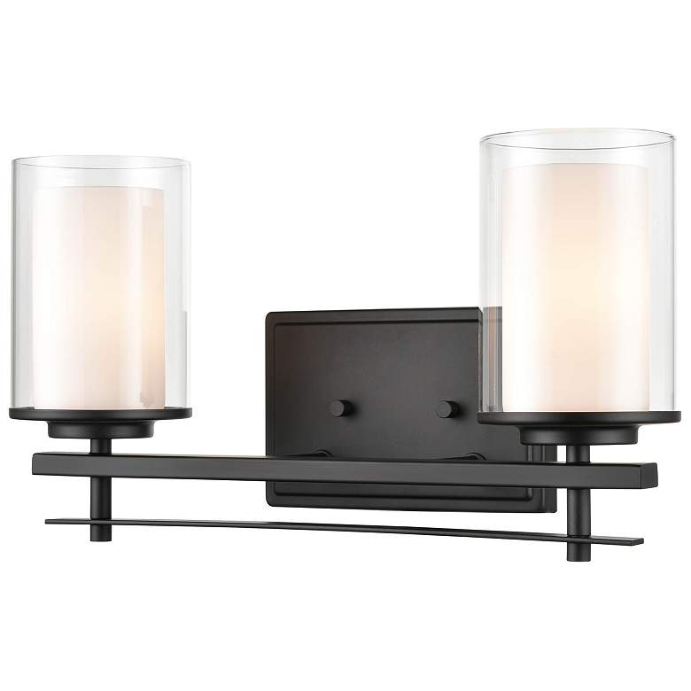 Image 2 Millennium Lighting Huderson 16" 2-Light Clear Glass Bath Vanity Light more views