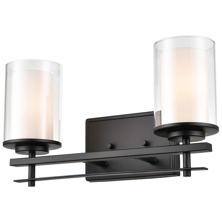 Image 3 Millennium Lighting Huderson 16" 2-Light Clear Glass Bath Vanity Light more views