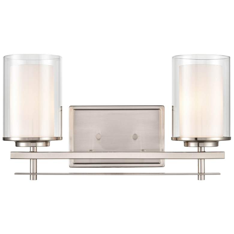 Image 1 Millennium Lighting Huderson 16"W 2-Light Brushed Nickel Bath Light