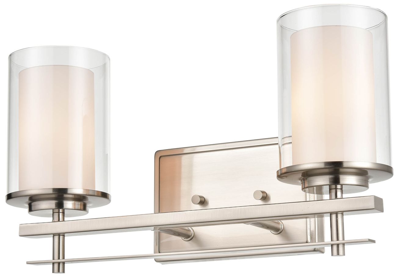 Image 3 Millennium Lighting Huderson 16"W 2-Light Brushed Nickel Bath Light more views