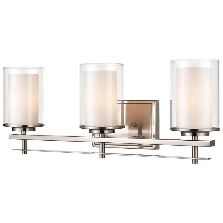 Image 1 Millennium Lighting Huderson 3 Light Vanity Fixture in Brushed Nickel