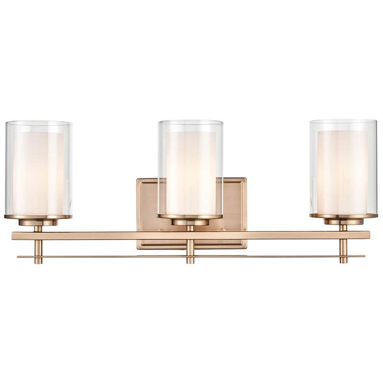 Image 1 Millennium Lighting Huderson 3 Light Vanity Fixture in Modern Gold