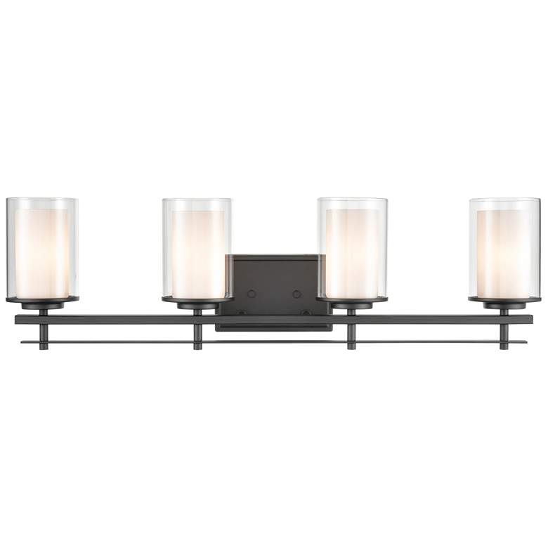 Image 1 Millennium Lighting Huderson 4 Light Vanity Fixture in Matte Black