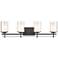 Millennium Lighting Huderson 4 Light Vanity Fixture in Matte Black