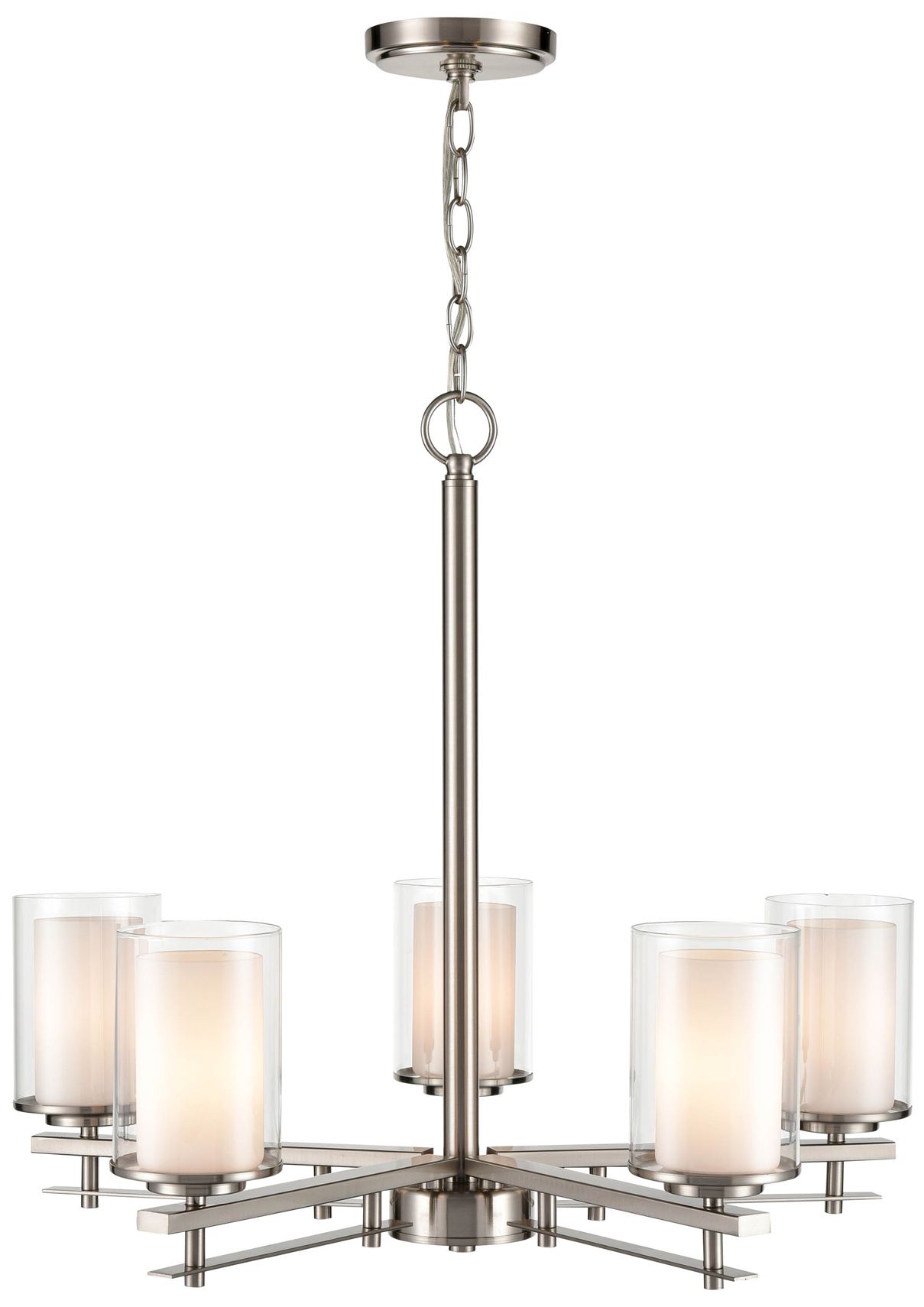 Image 3 Millennium Lighting Huderson 5 Light Chandelier Fixture in Brushed Nickel more views