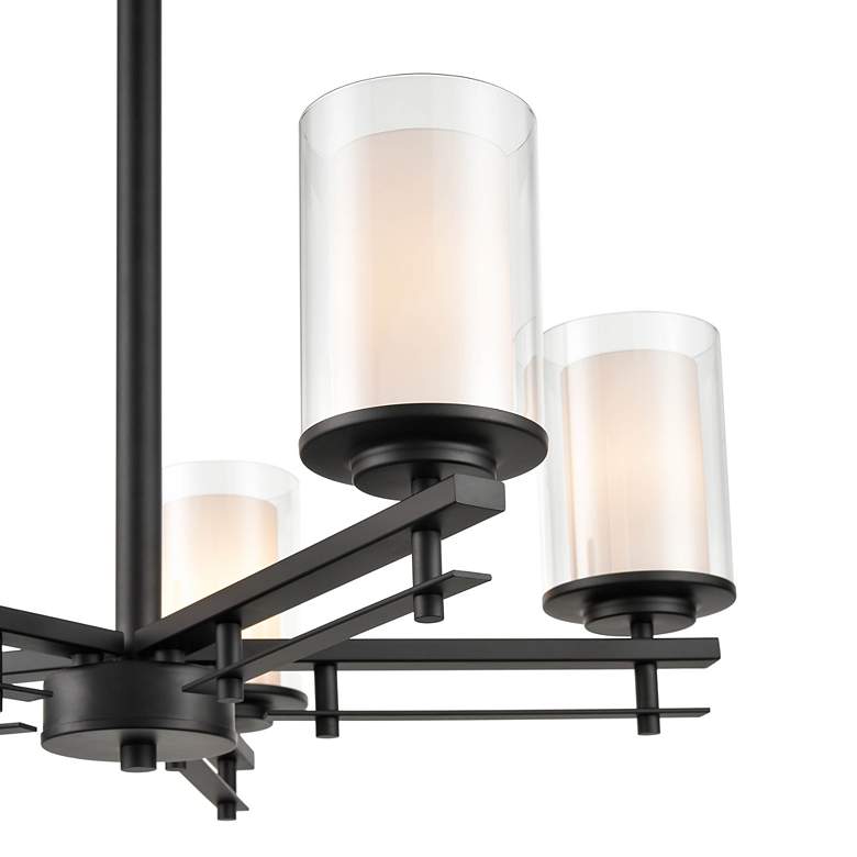 Image 5 Millennium Lighting Huderson 5 Light Chandelier Fixture in Matte Black more views