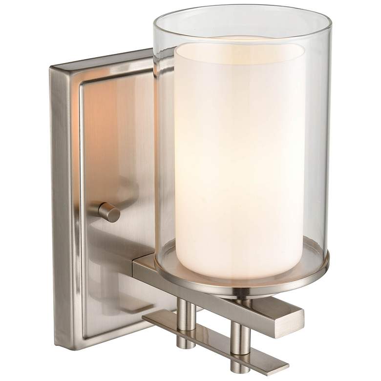 Image 1 Millennium Lighting Huderson 8 3/4 inch High Brushed Nickel Wall Sconce
