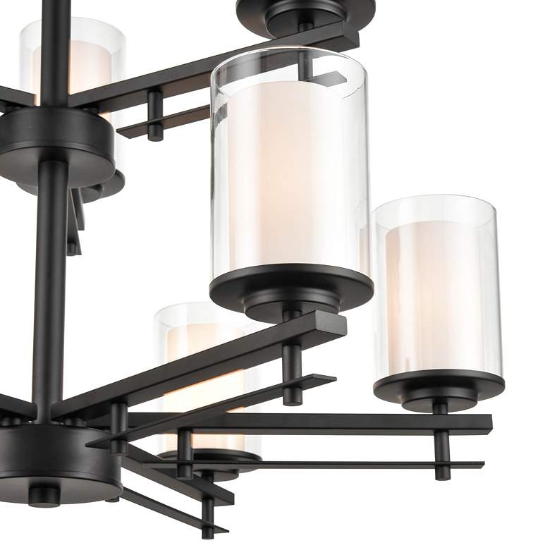 Image 5 Millennium Lighting Huderson 9 Light Chandelier Fixture in Matte Black more views