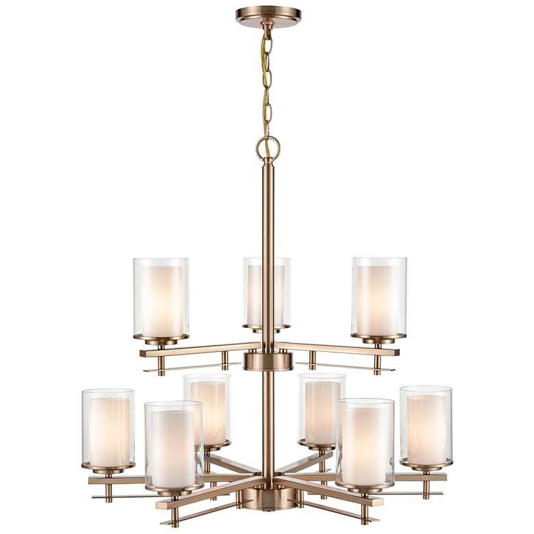 Image 3 Millennium Lighting Huderson 9 Light Chandelier Fixture in Modern Gold more views