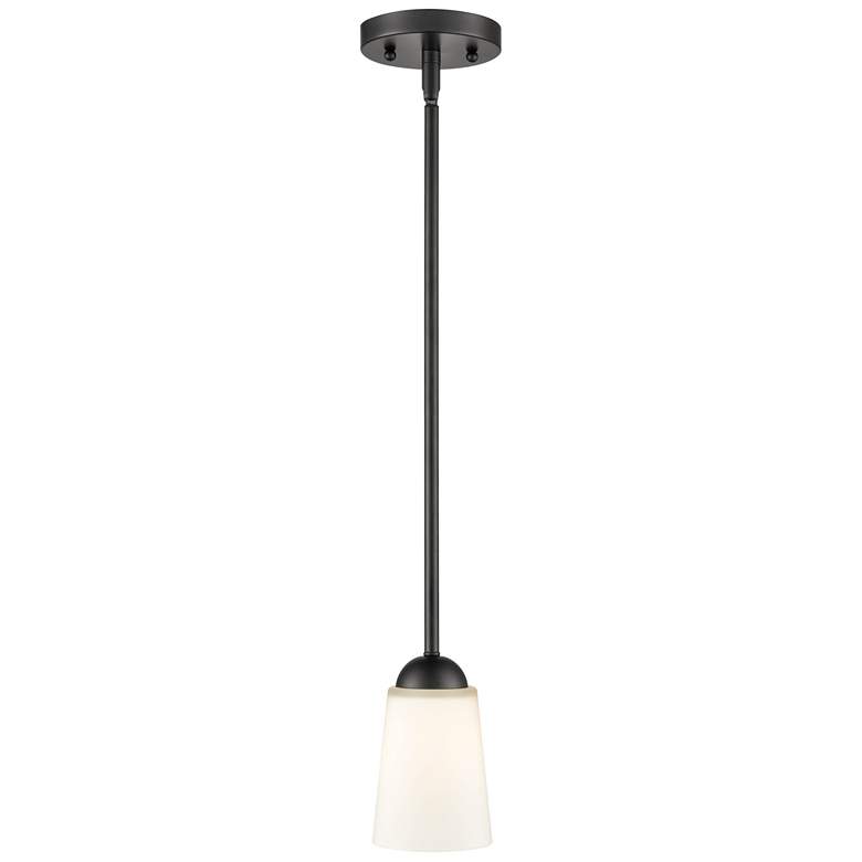 Image 1 Millennium Lighting Ivey Lake 1 Light Pendant Fixture in Matte Black