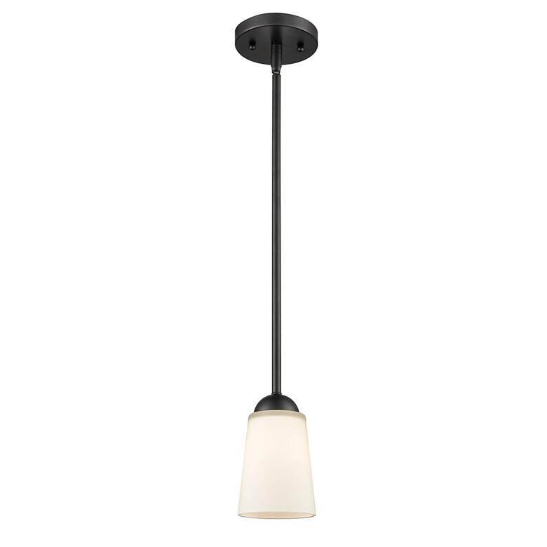 Image 2 Millennium Lighting Ivey Lake 1 Light Pendant Fixture in Matte Black more views
