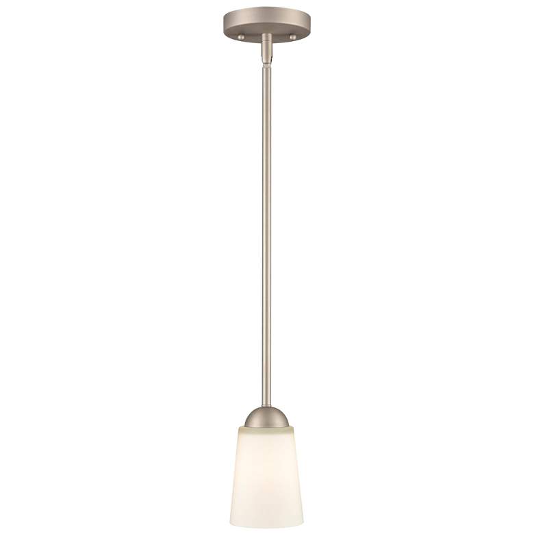 Image 1 Millennium Lighting Ivey Lake 1 Light Pendant Fixture in Satin Nickel