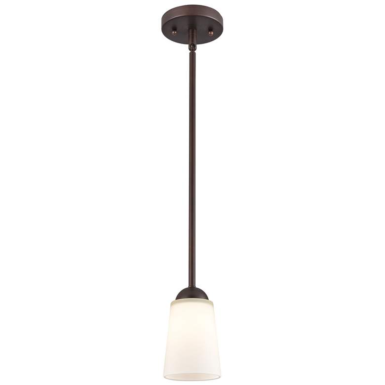 Image 1 Millennium Lighting Ivey Lake 1 Light Pendant Fixture Rubbed Bronze