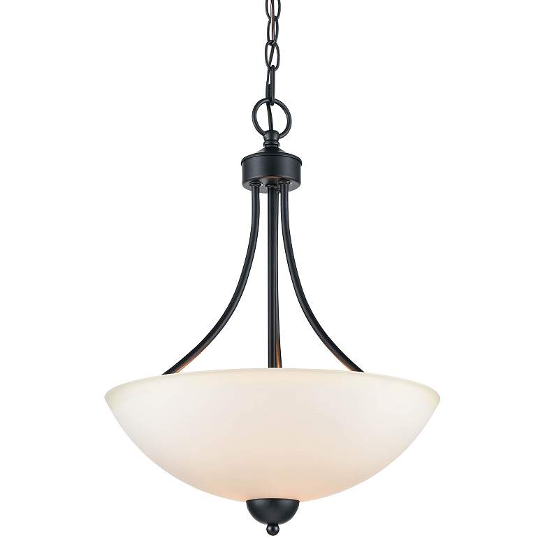 Image 1 Millennium Lighting Ivey Lake 2 Light 20" Pendant Fixture Black